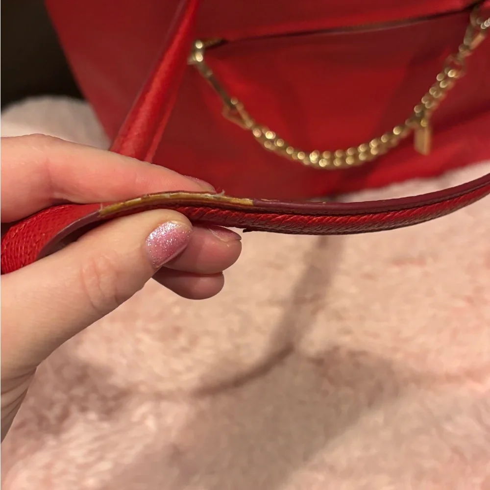 Coach GUC Town Car Tote in Red Leather - Picture 8 of 12